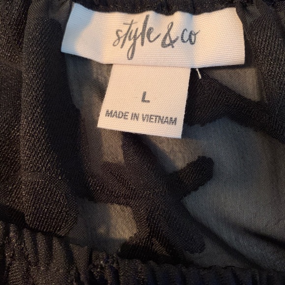 Style and Co. Black Blouse - Picture 5 of 6